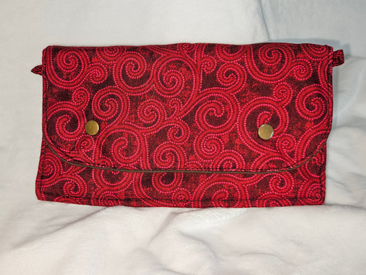 Red Swirls Crossbody Bag