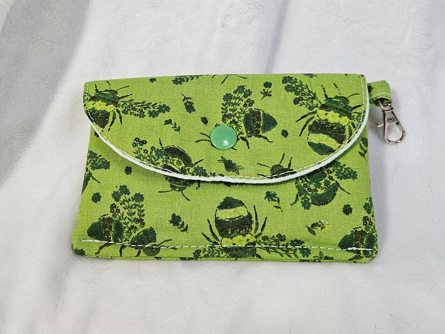 Green Bee Card Pouch